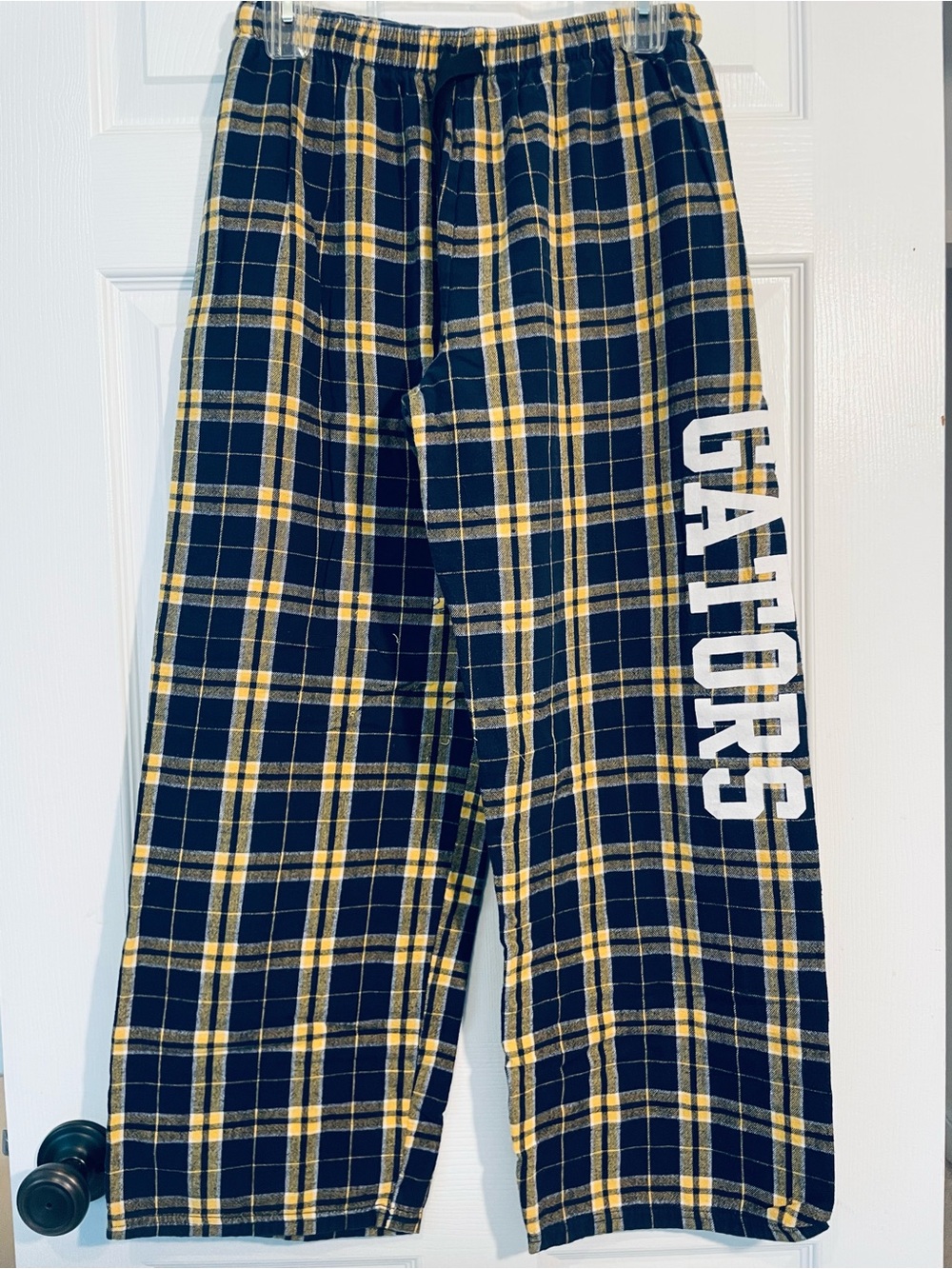 Stone Ridge Gators Navy and Yellow Plaid Flannel Lounge Pants